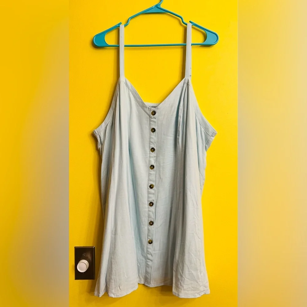 Torrid Fit And Flare Rayon Slub Button-Front Cami - Picture 3 of 7